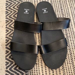 Strappy black sandals